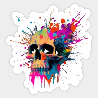 Skull painting Sticker